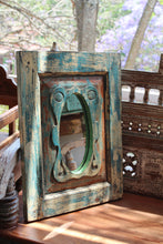 Load image into Gallery viewer, Blue and Brown Distressed Mirror
