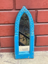 Load image into Gallery viewer, Small Blue Distressed Mirror
