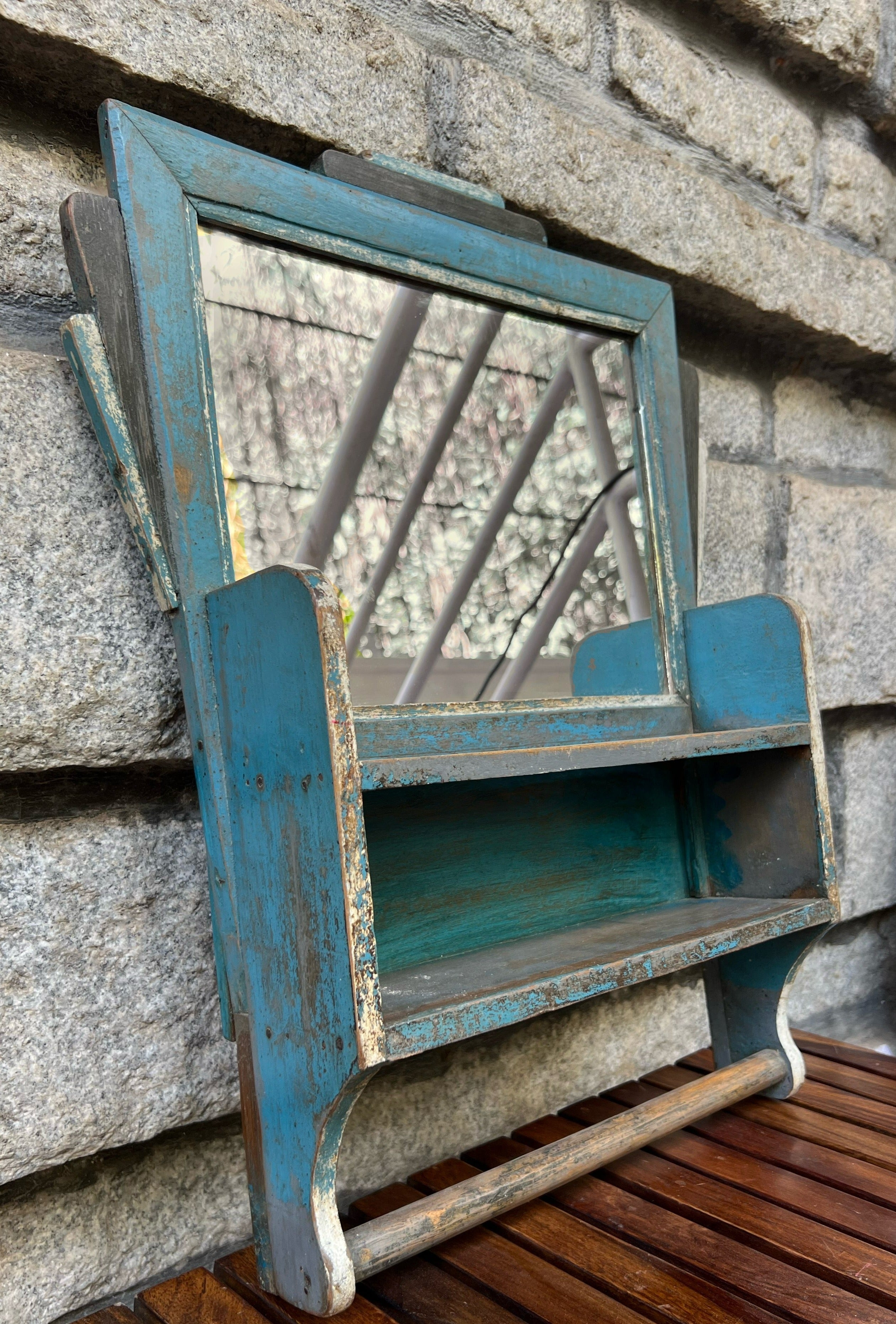 Wall Mount Mirror with Towel Holder