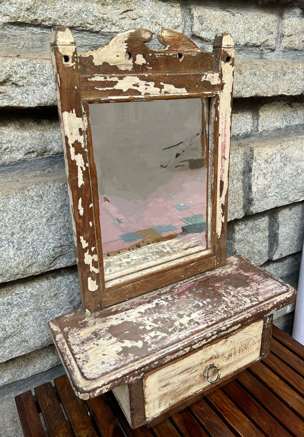 Wall Mount Mirror with Drawer