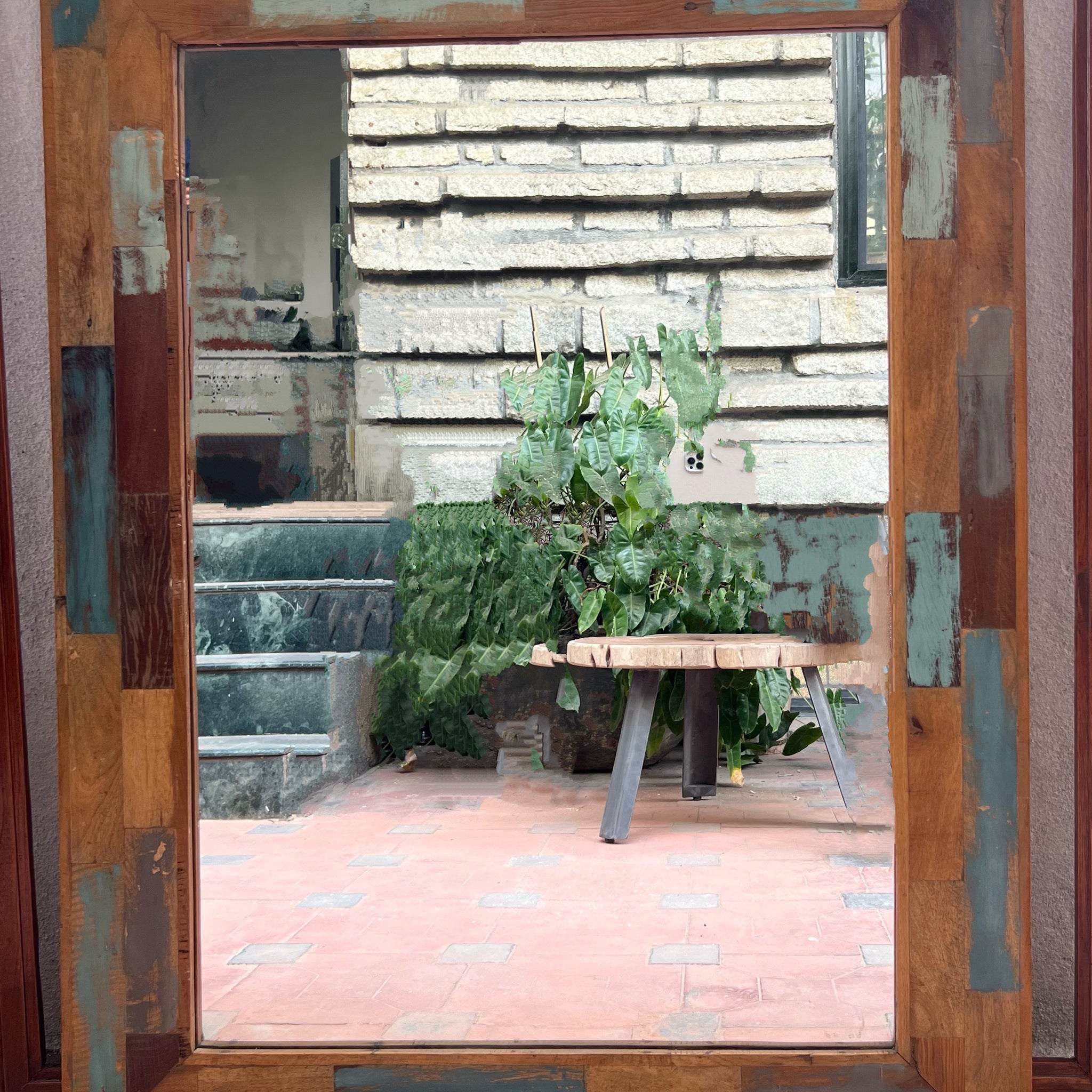 Mirror framed in Rustic Reclaimed Wood