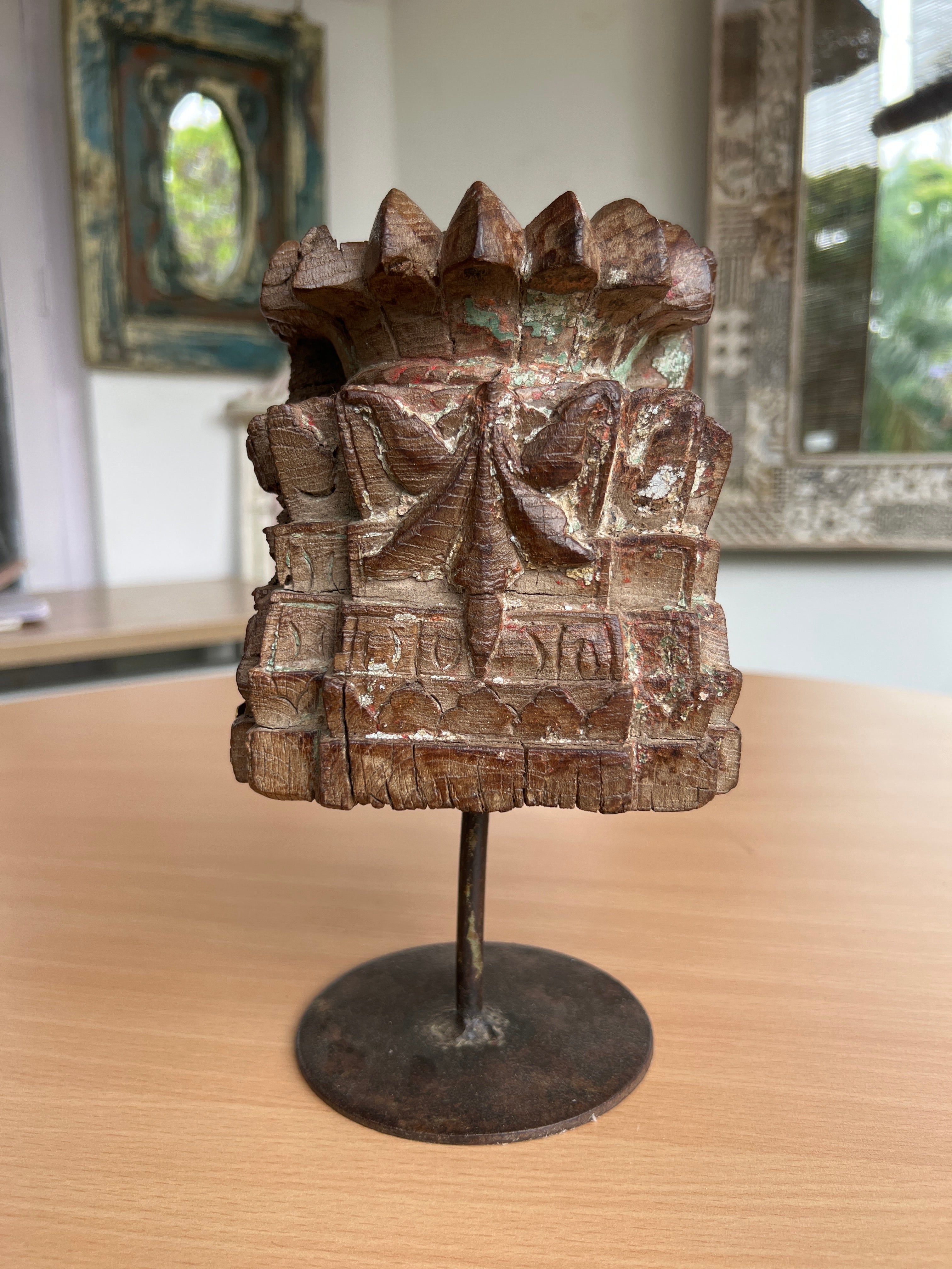 Carved Wood countertop accent