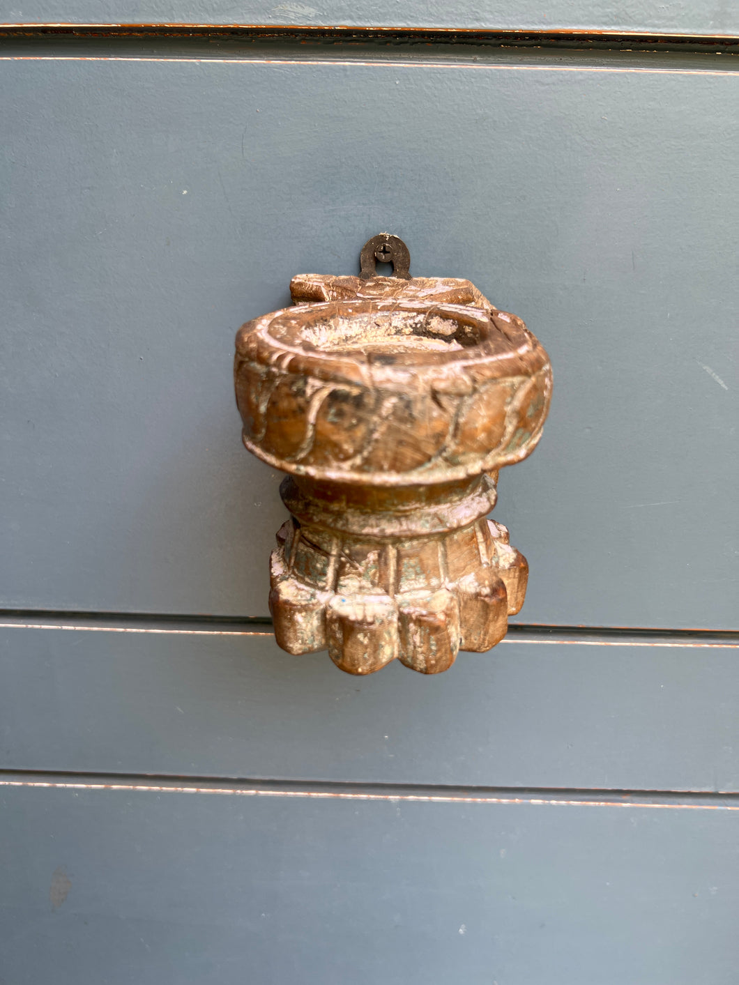 Carved Wooden Tea Light/ Candle holder