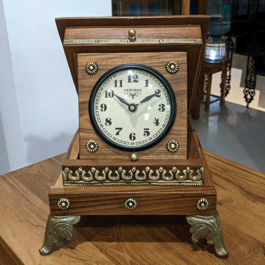 Teakwood Clock in a Box