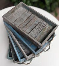 Load image into Gallery viewer, Decorative wooden trays in distressed colours
