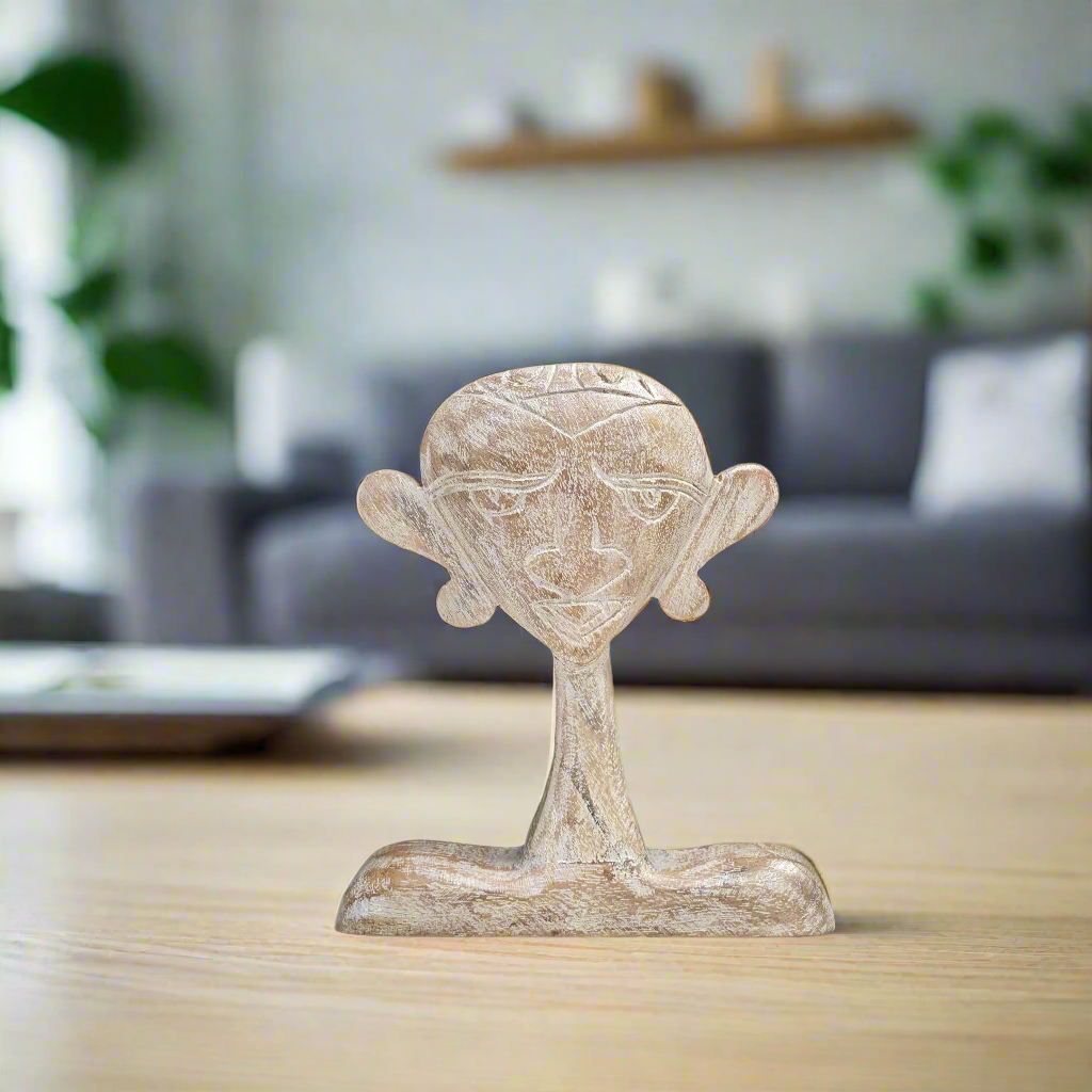Carved Wooden Bust