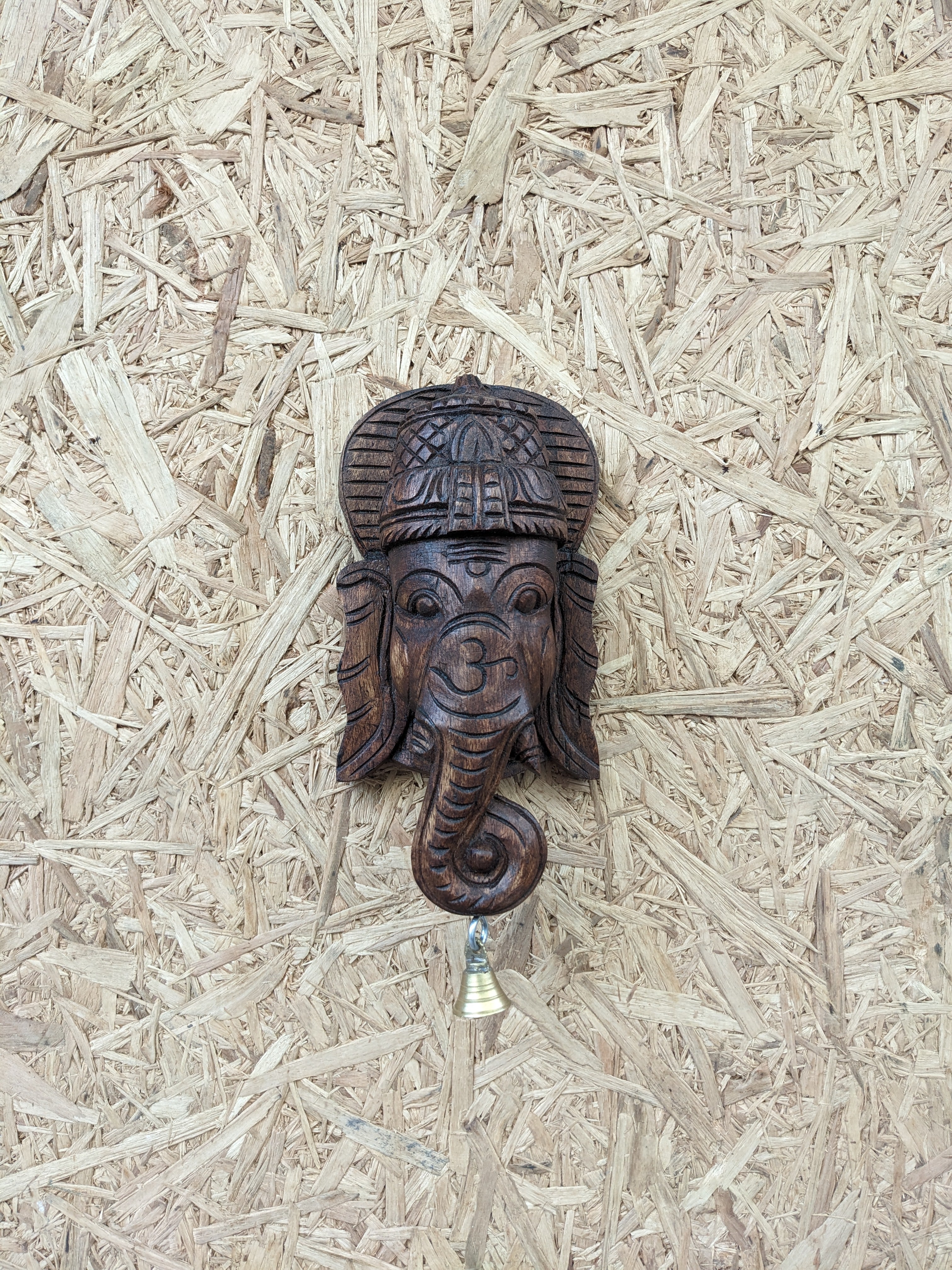 Carved Wooden Ganesha Wall Decor