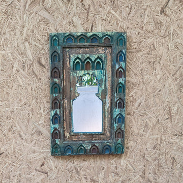 Green-Blue Jharokha Mirror