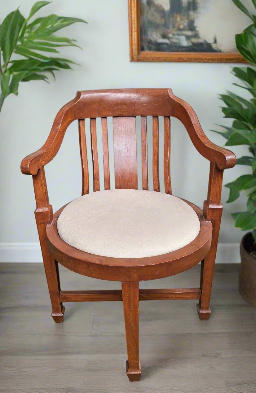 Teak Wood Chair with Cushioned seat