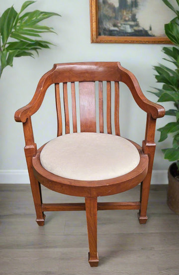 Teak Wood Chair with Cushioned seat