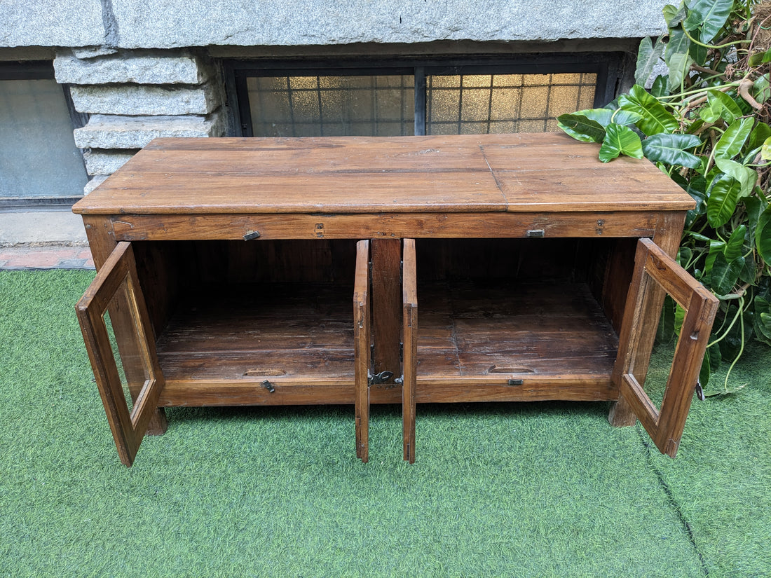 Teakwood Cabinet/TV Unit with shutters
