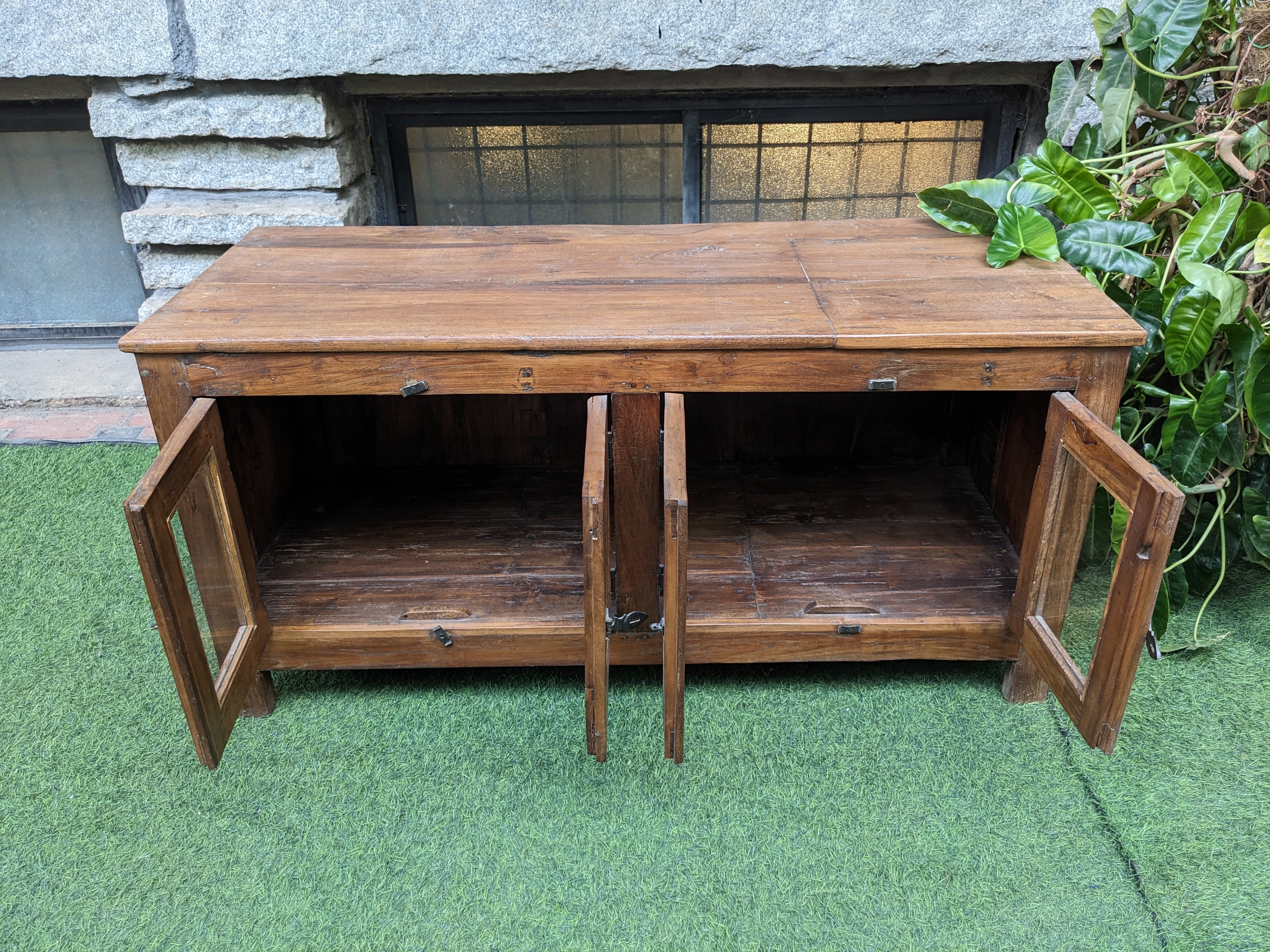 Teakwood Cabinet/TV Unit with shutters
