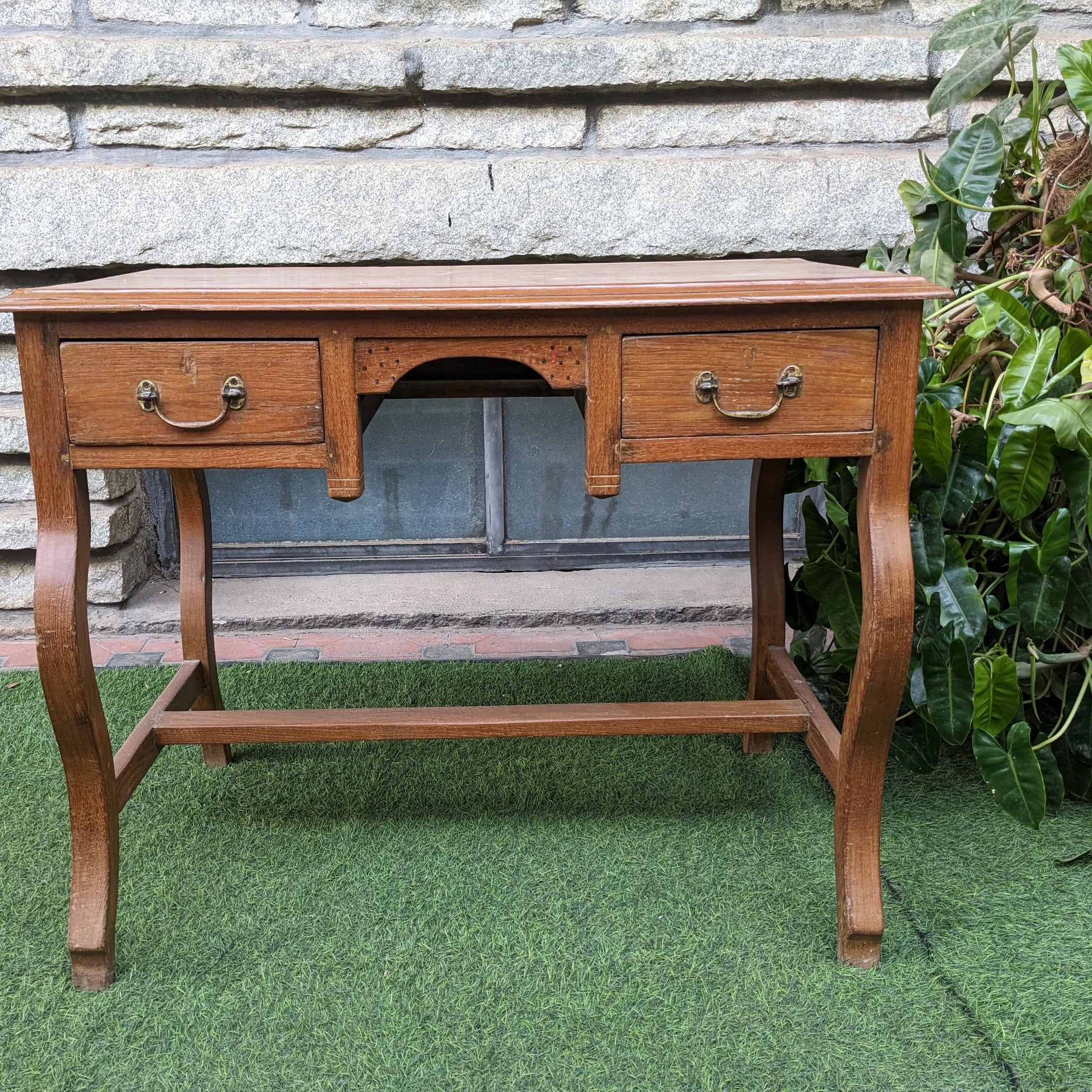 Teakwood Desk with Drawers