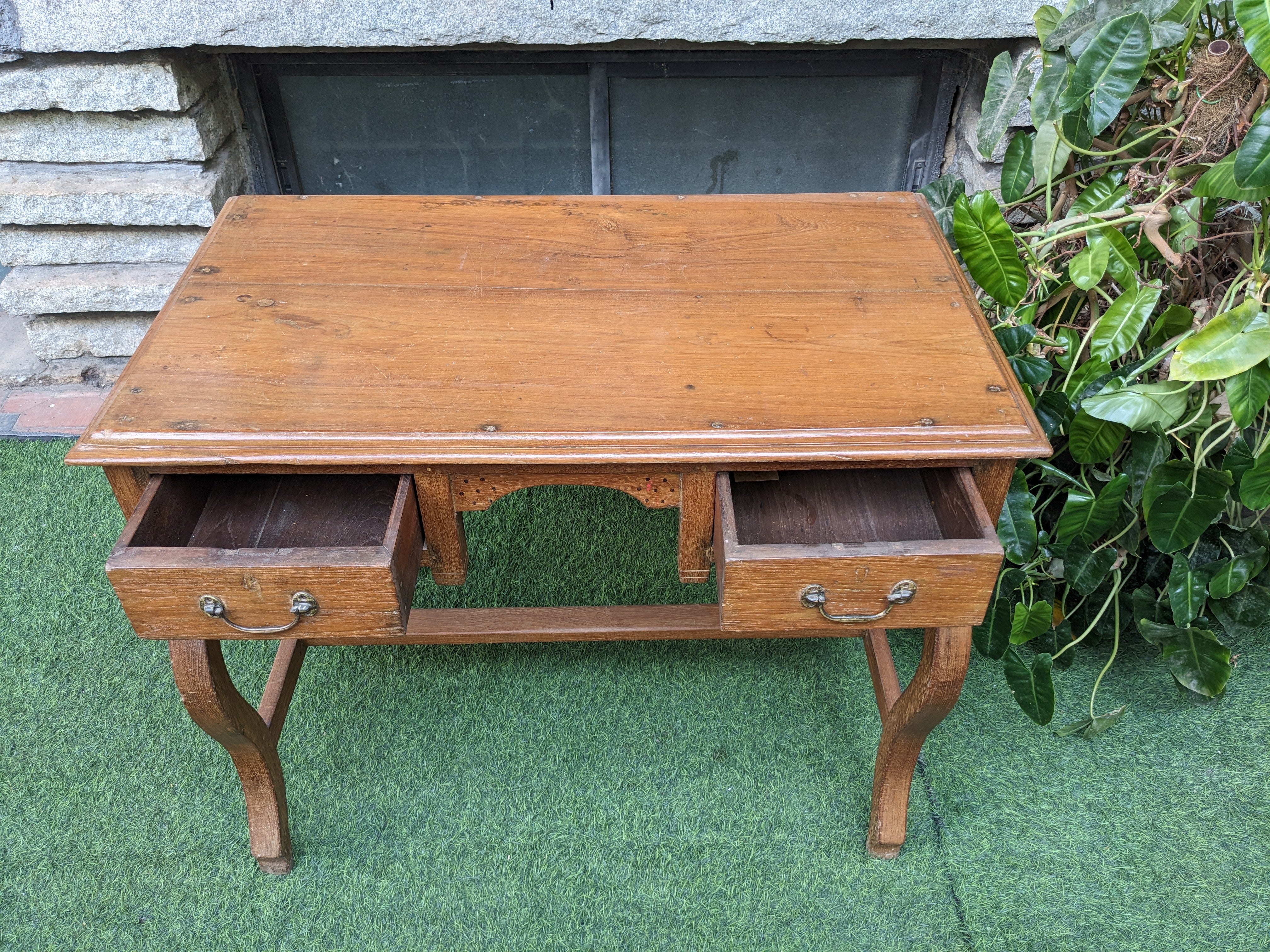 Teakwood Desk with Drawers