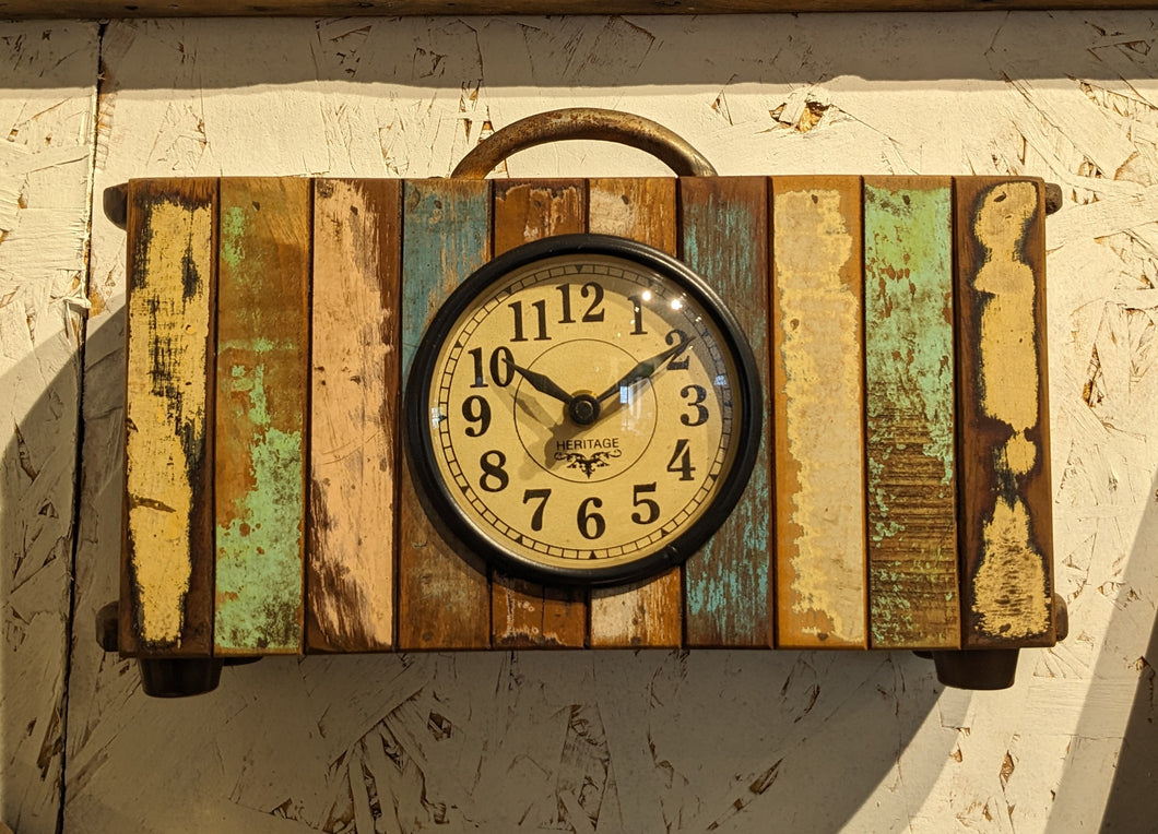 Distressed Wooden Clock