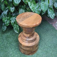 Load image into Gallery viewer, Round Wooden Stool/Side Table
