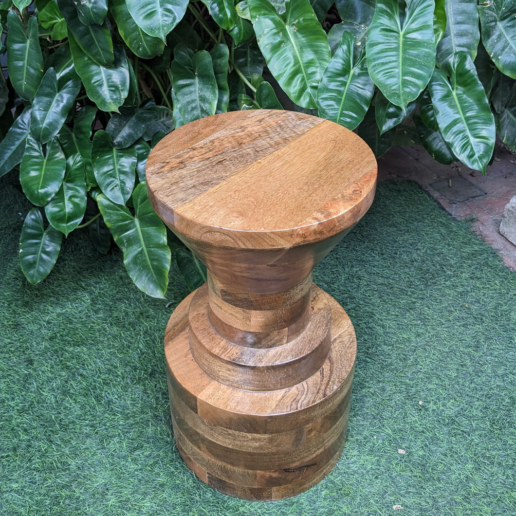 Round Wooden Stool/Side Table