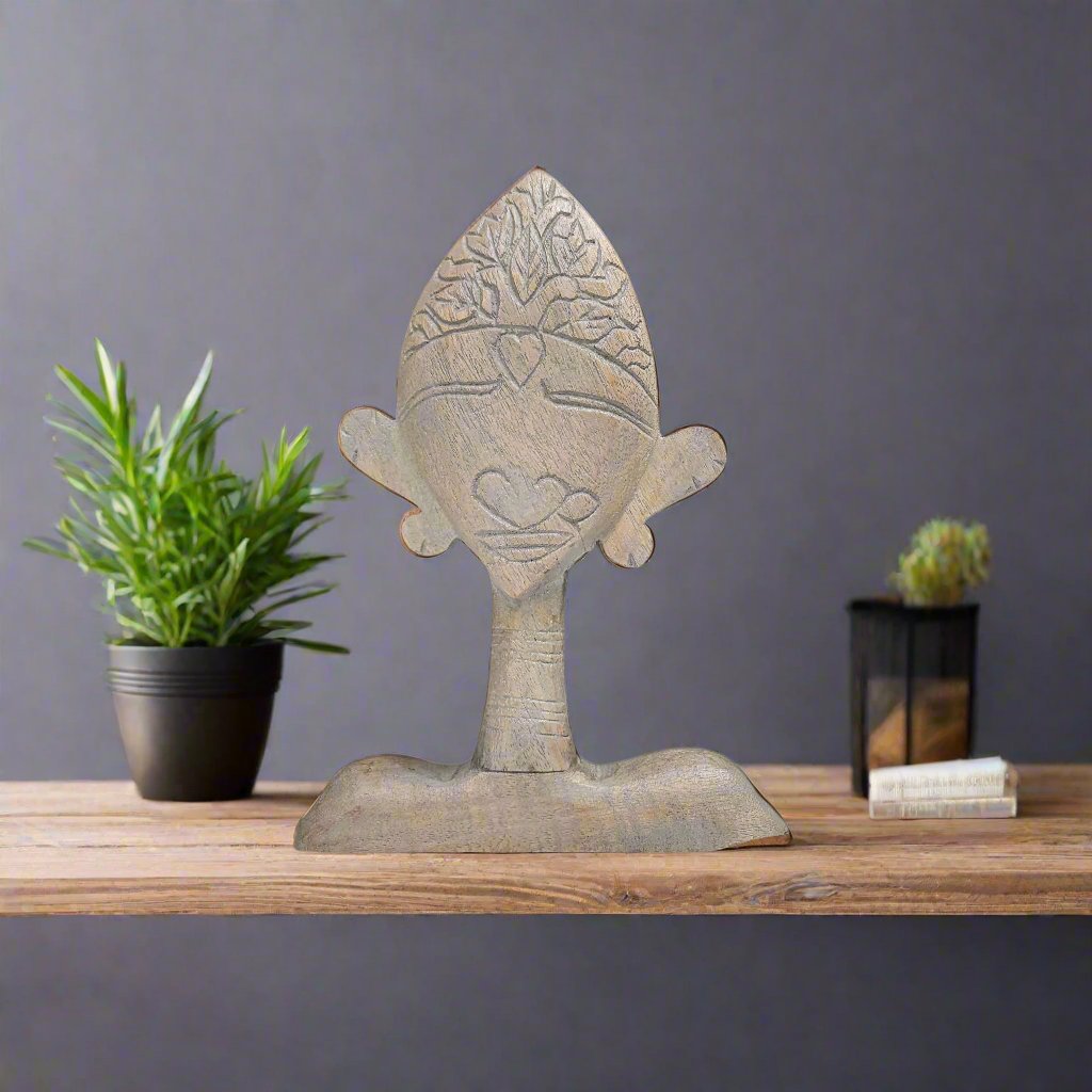 Carved Wooden Bust