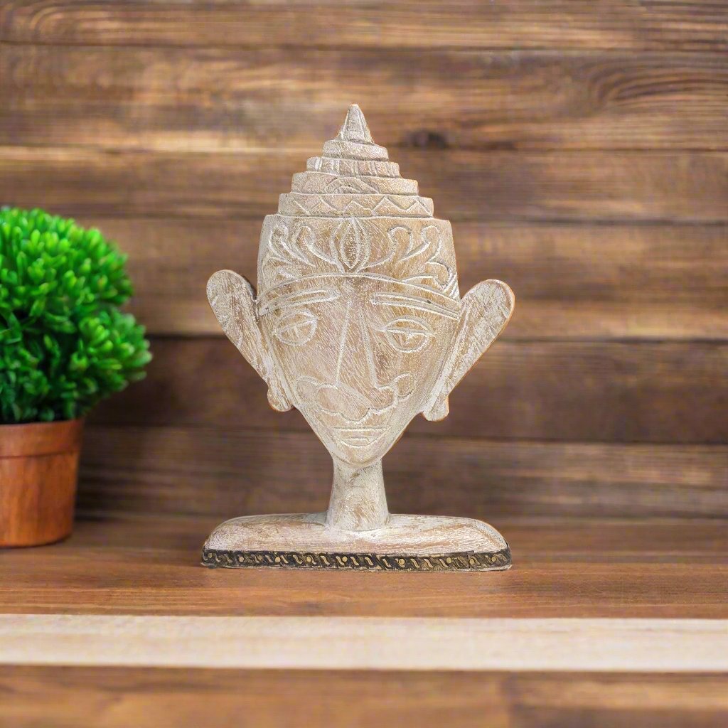 Carved Wooden Bust