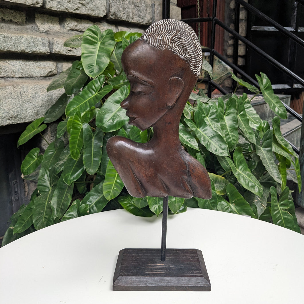 Wooden Bust with stand