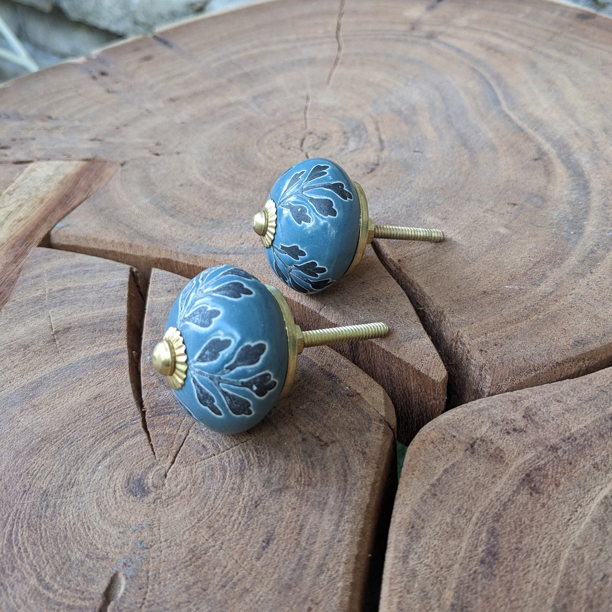 Grey Ceramic Knob