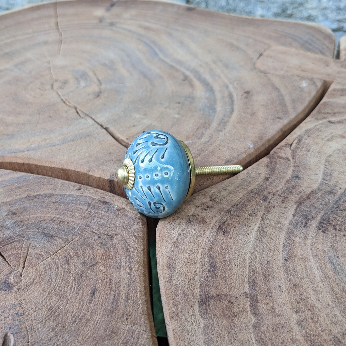 Grey Ceramic knob