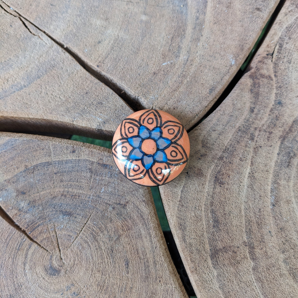 Orange Ceramic Knob