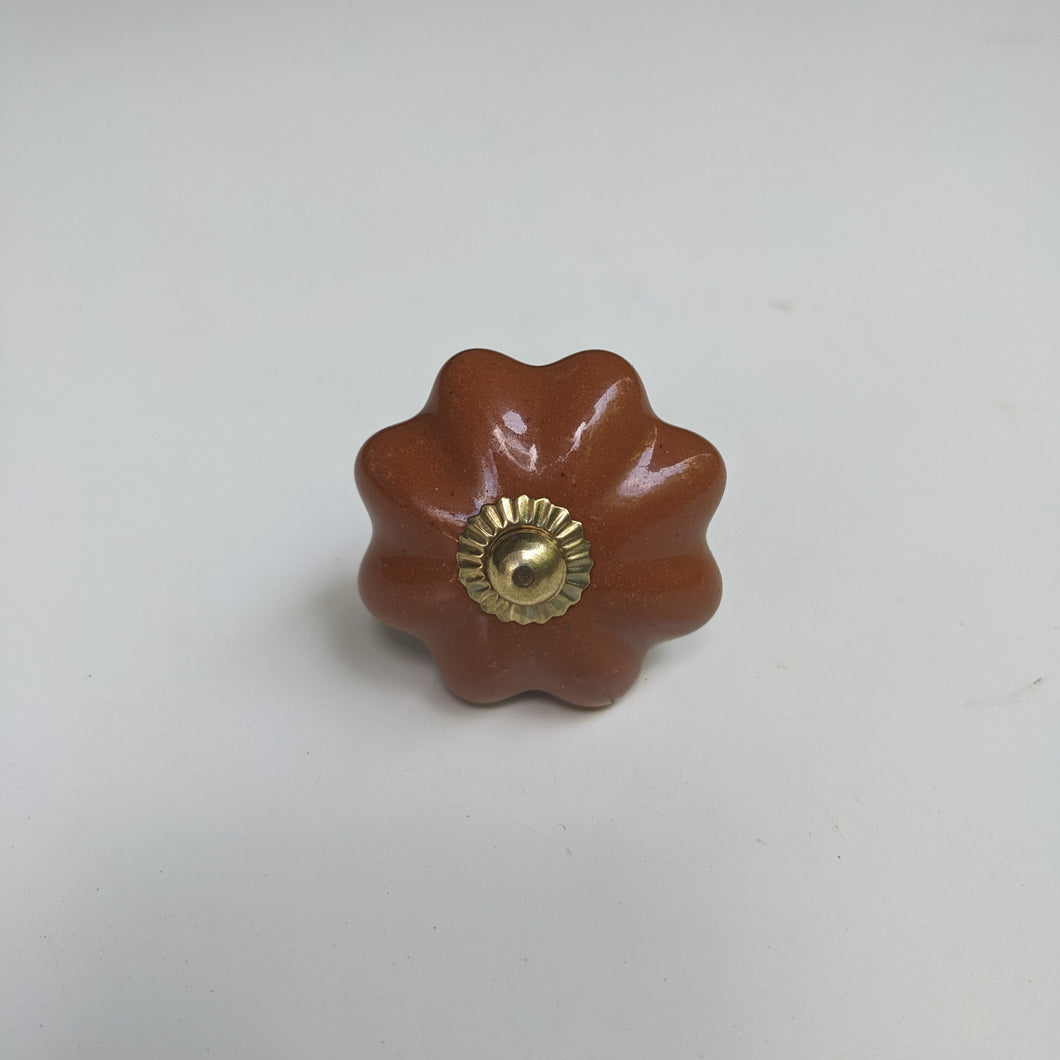 Caramel Brown Ceramic Knob