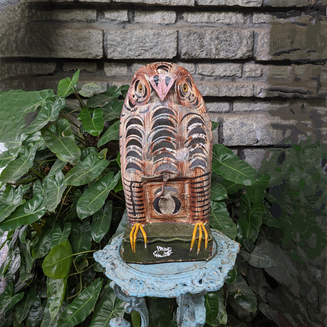 Metal Owl Candle and Tea Light Holder