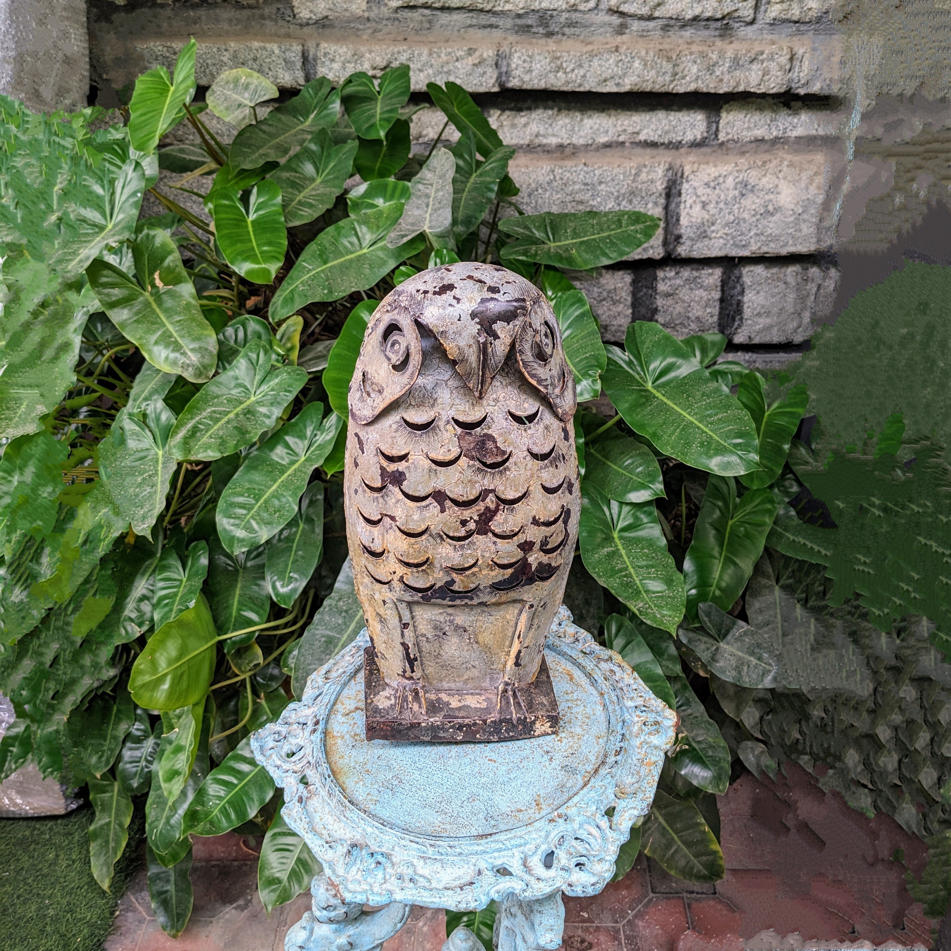 Metal Owl Candle and Tea Light Holder