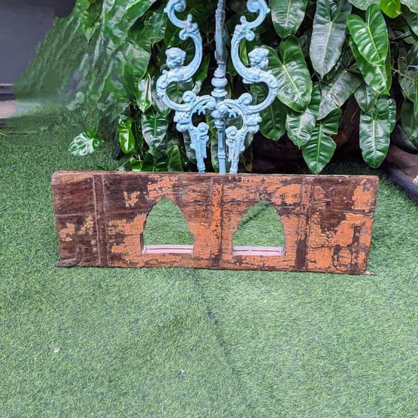 Distressed Brick Brown shutter with two Jharokha Mirror