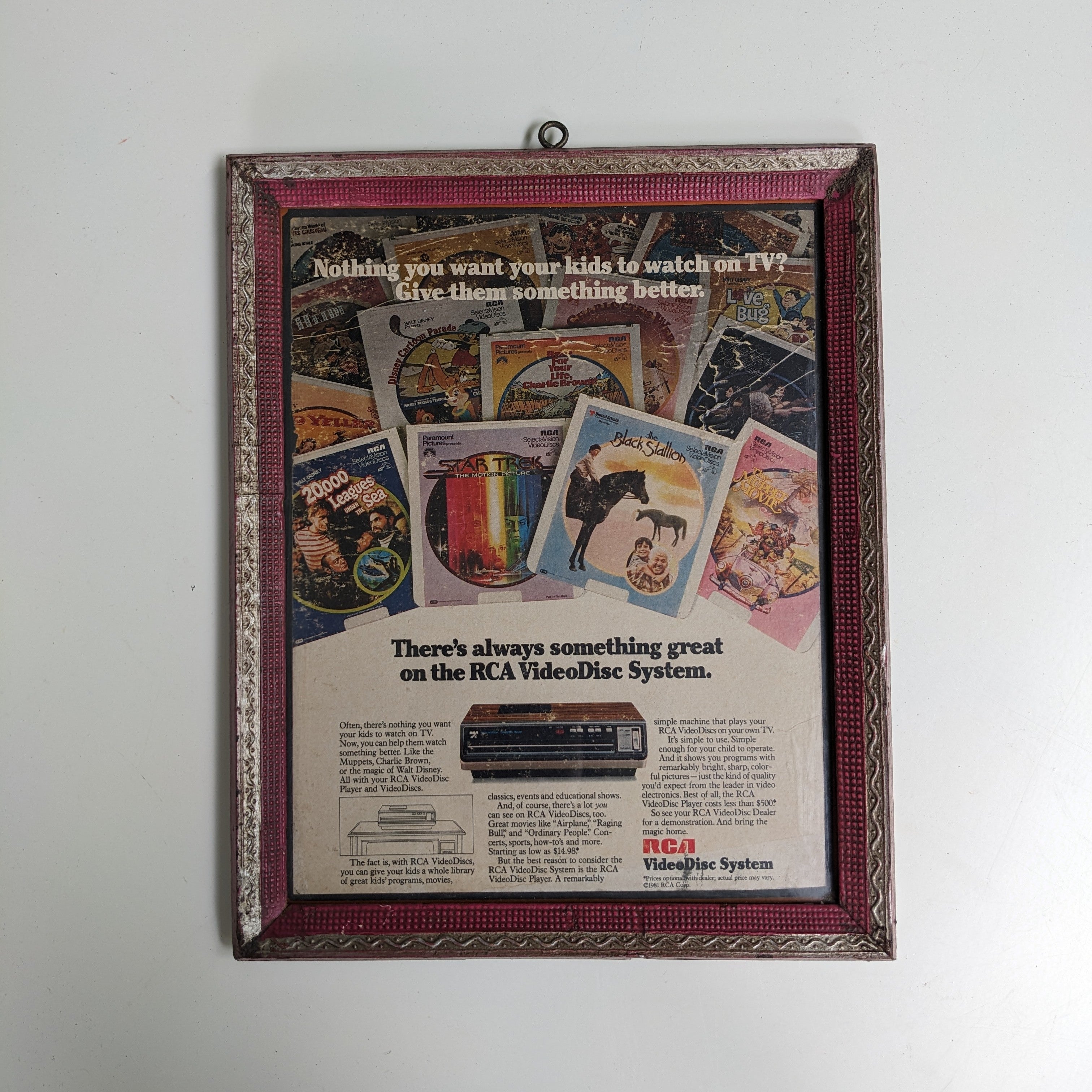 Vintage Paper Print of RCA Video Disc System