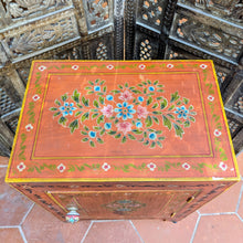 Load image into Gallery viewer, Orange Hand Painted Side Table
