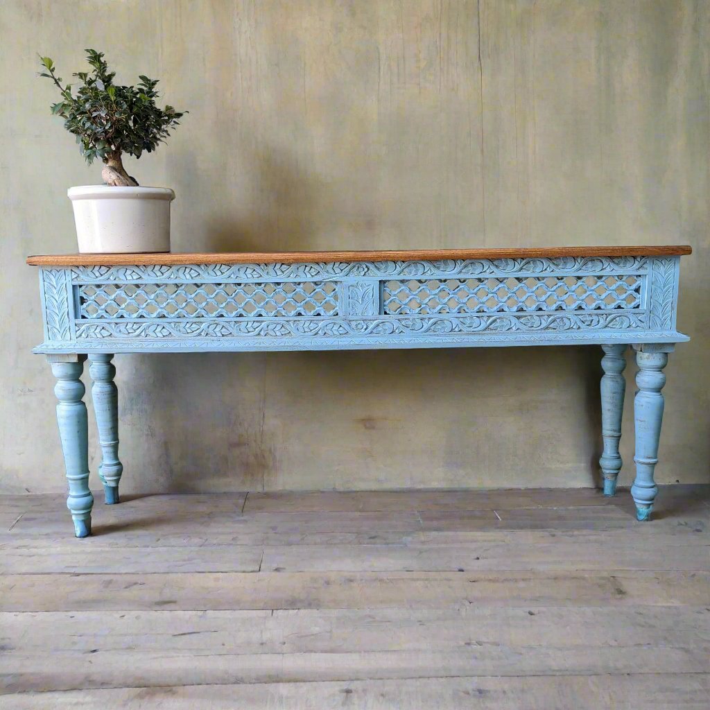 Turquoise Blue Console Table