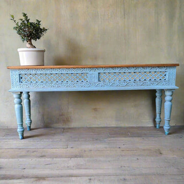 Turquoise Blue Console Table