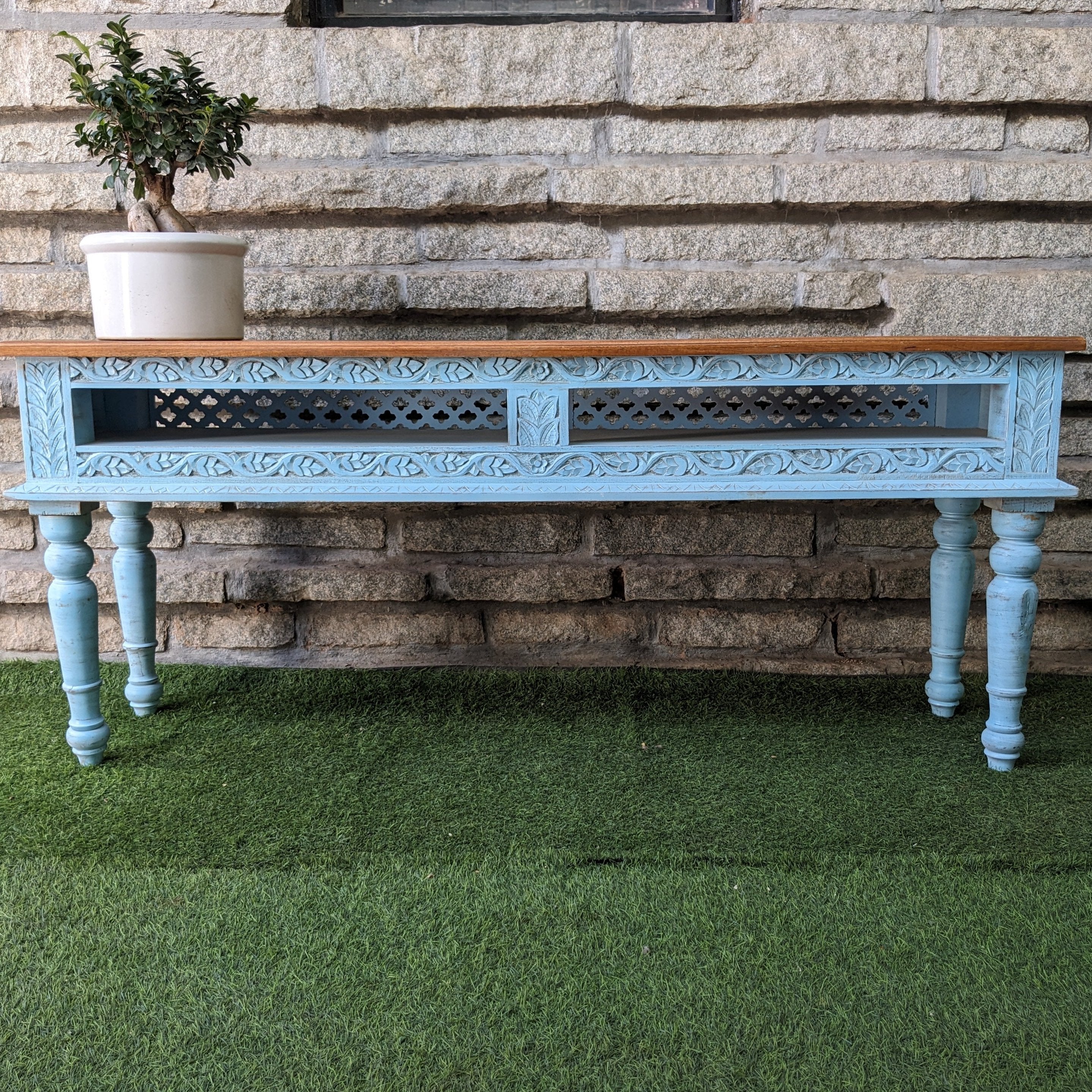 Turquoise Blue Console Table
