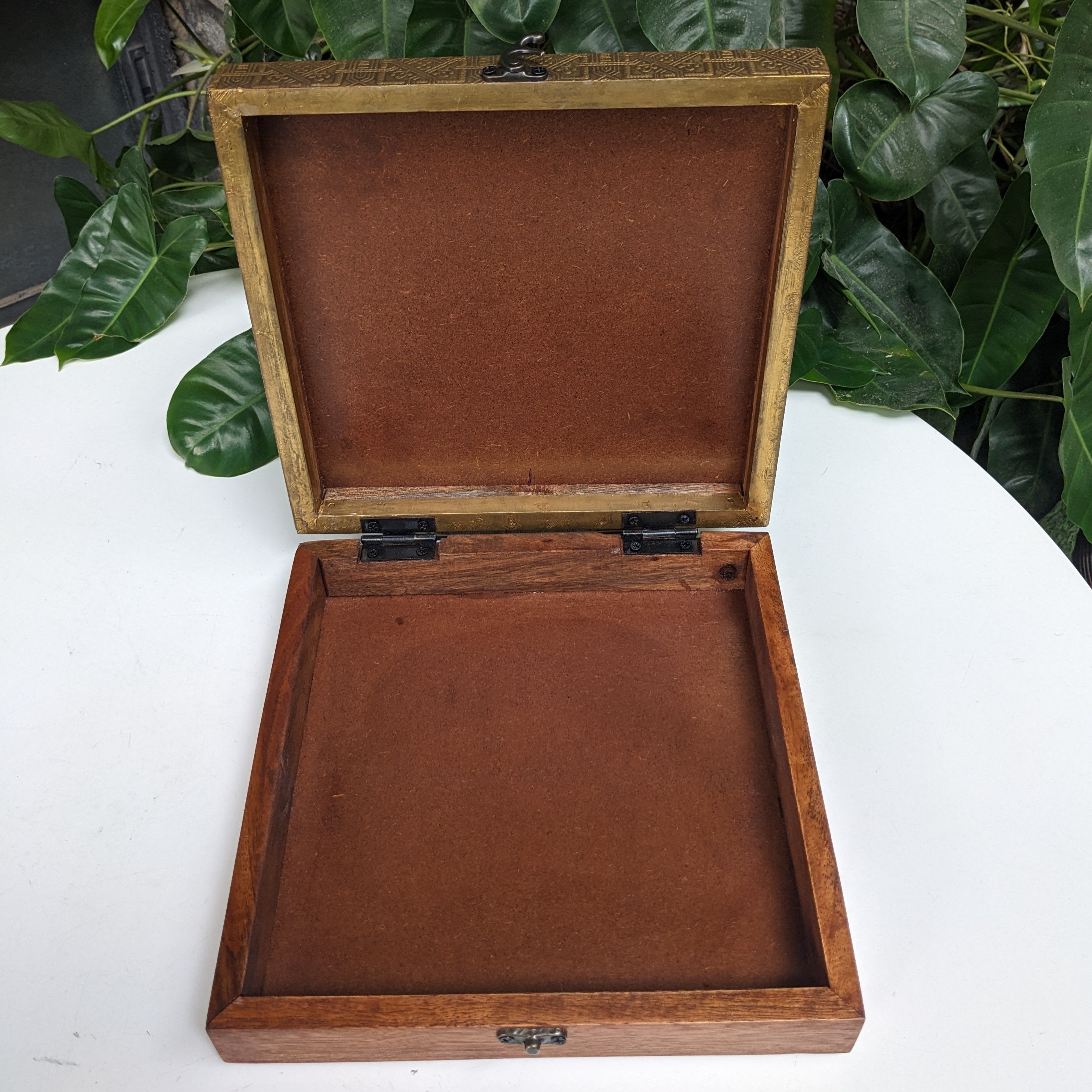 Wooden Box with Brass emboss