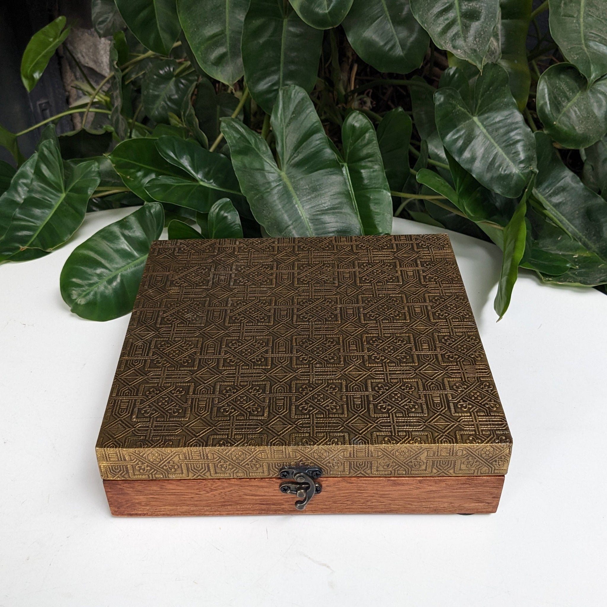Wooden Box with Brass emboss
