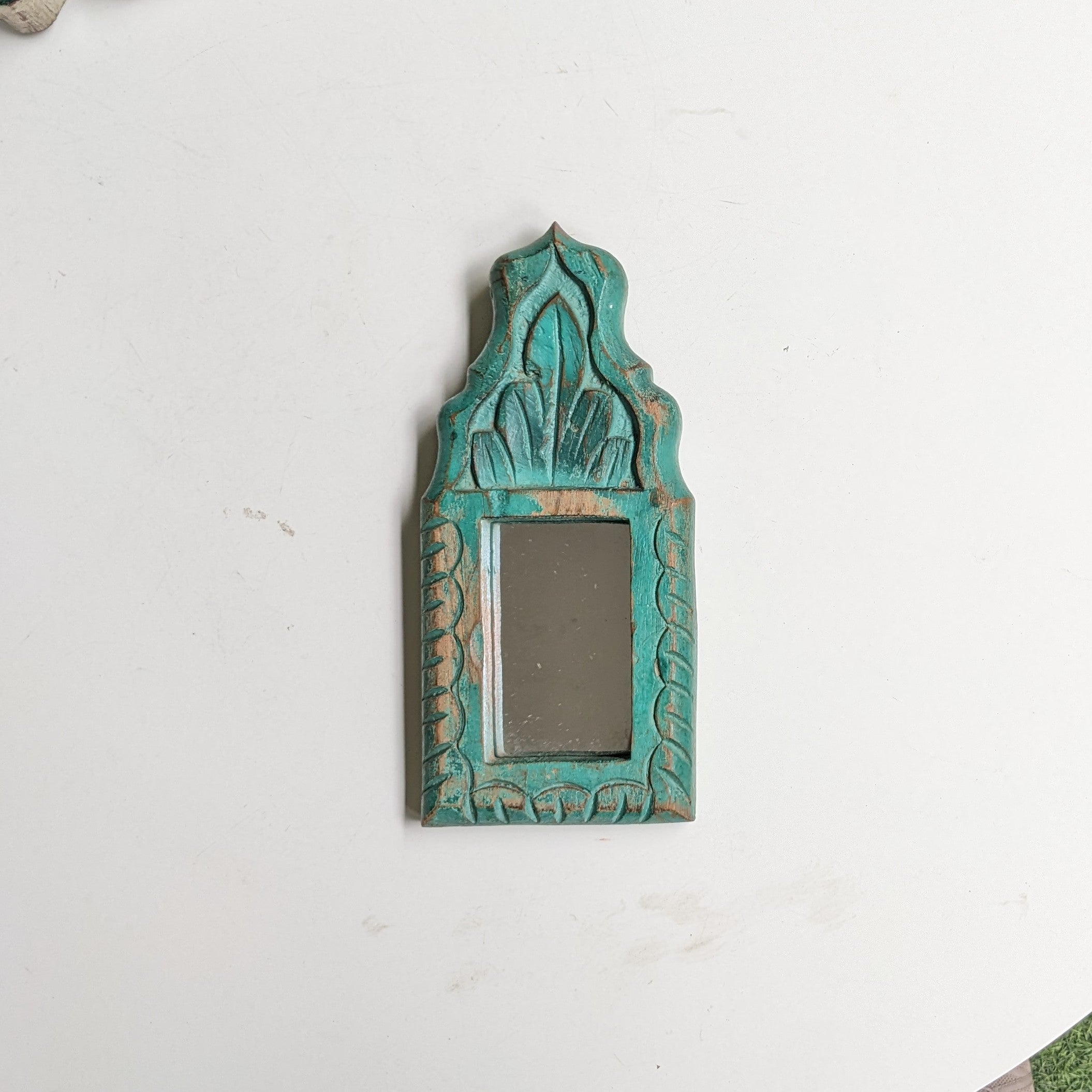 Sea Green Jharokha Mirror