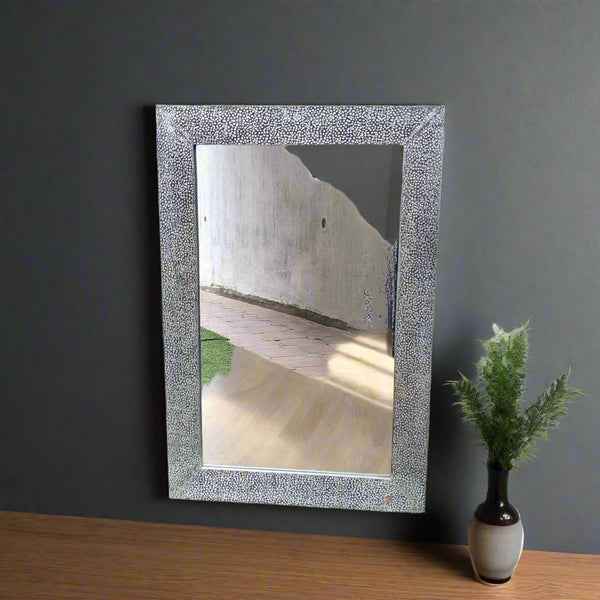 Silver Grey Metal Frame with mirror