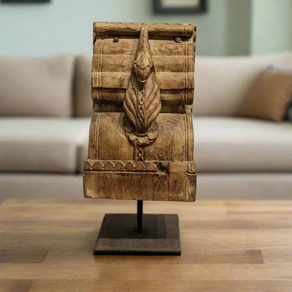 Carved Wood Table Accent