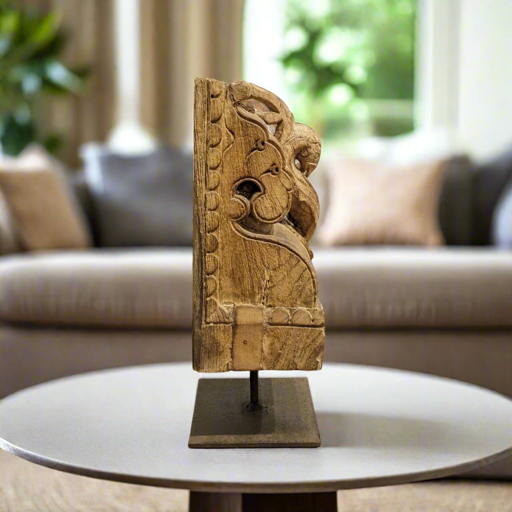 Carved Wood Table Accent