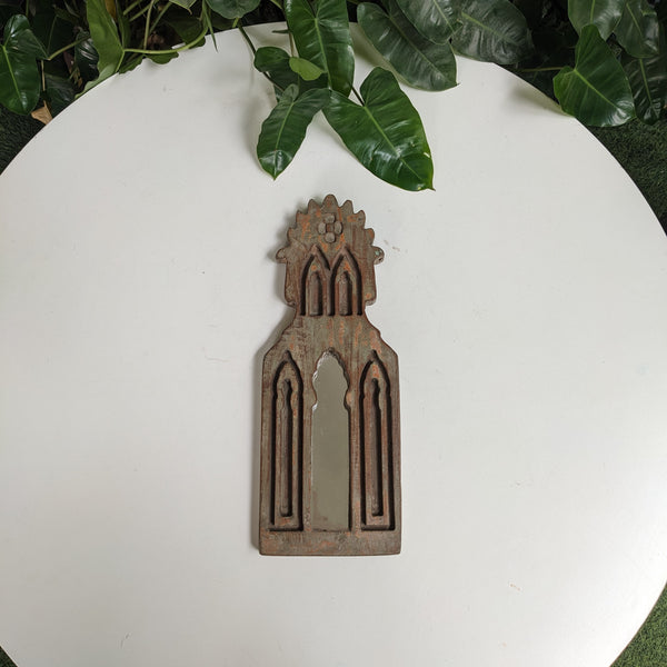 Military Green-Brown Jharokha Mirror