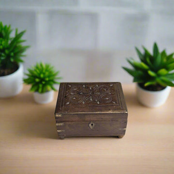 Carved Wooden Storage Box