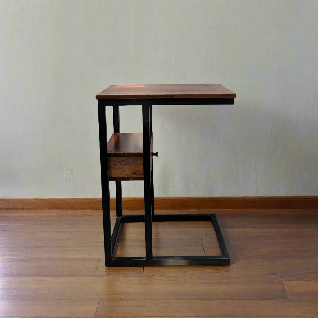 Wood and Metal Side Table