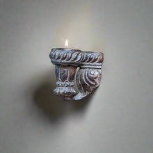 Load image into Gallery viewer, Reclaimed Carved Wooden Candle Holder (Brown)
