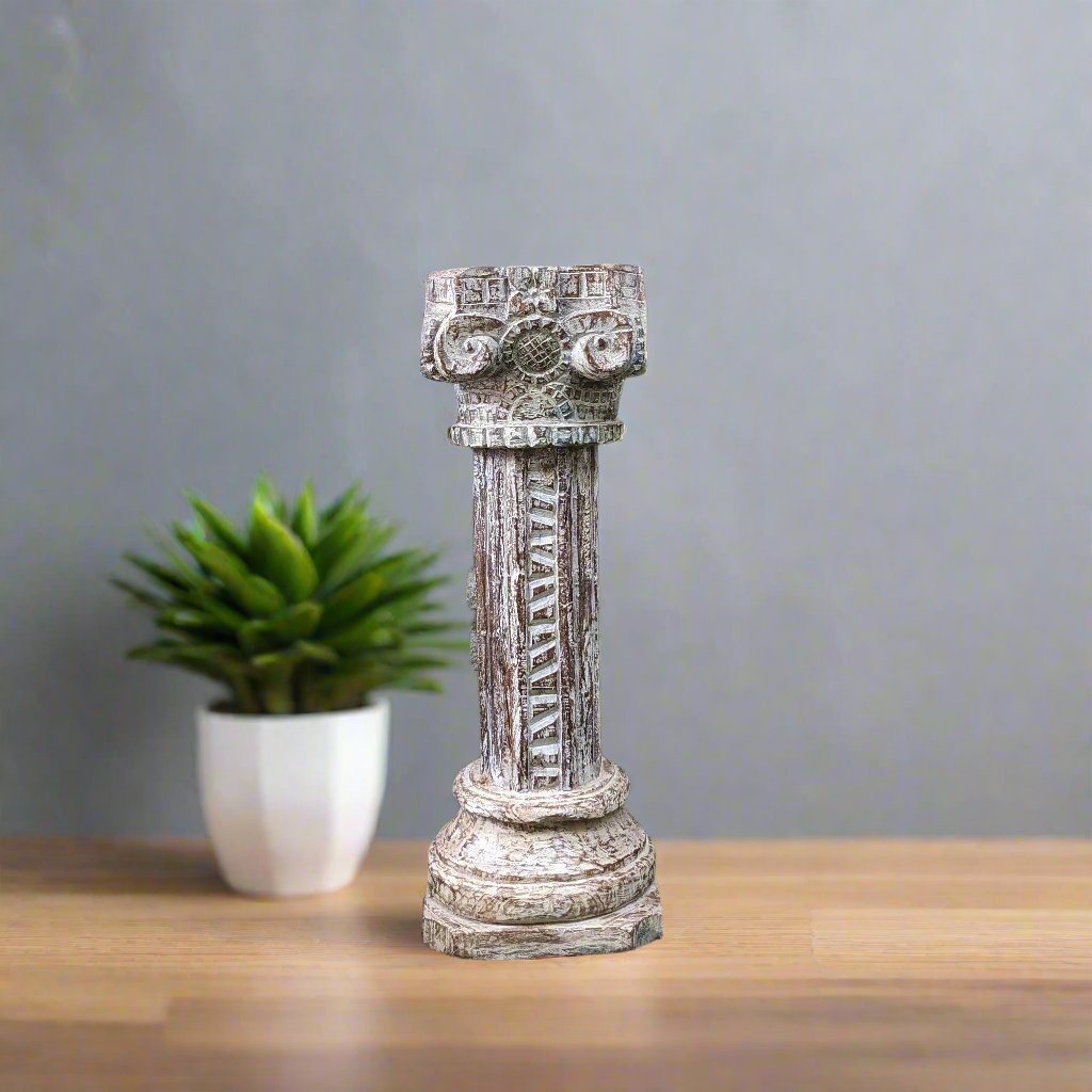 Wooden Pillar in distressed White