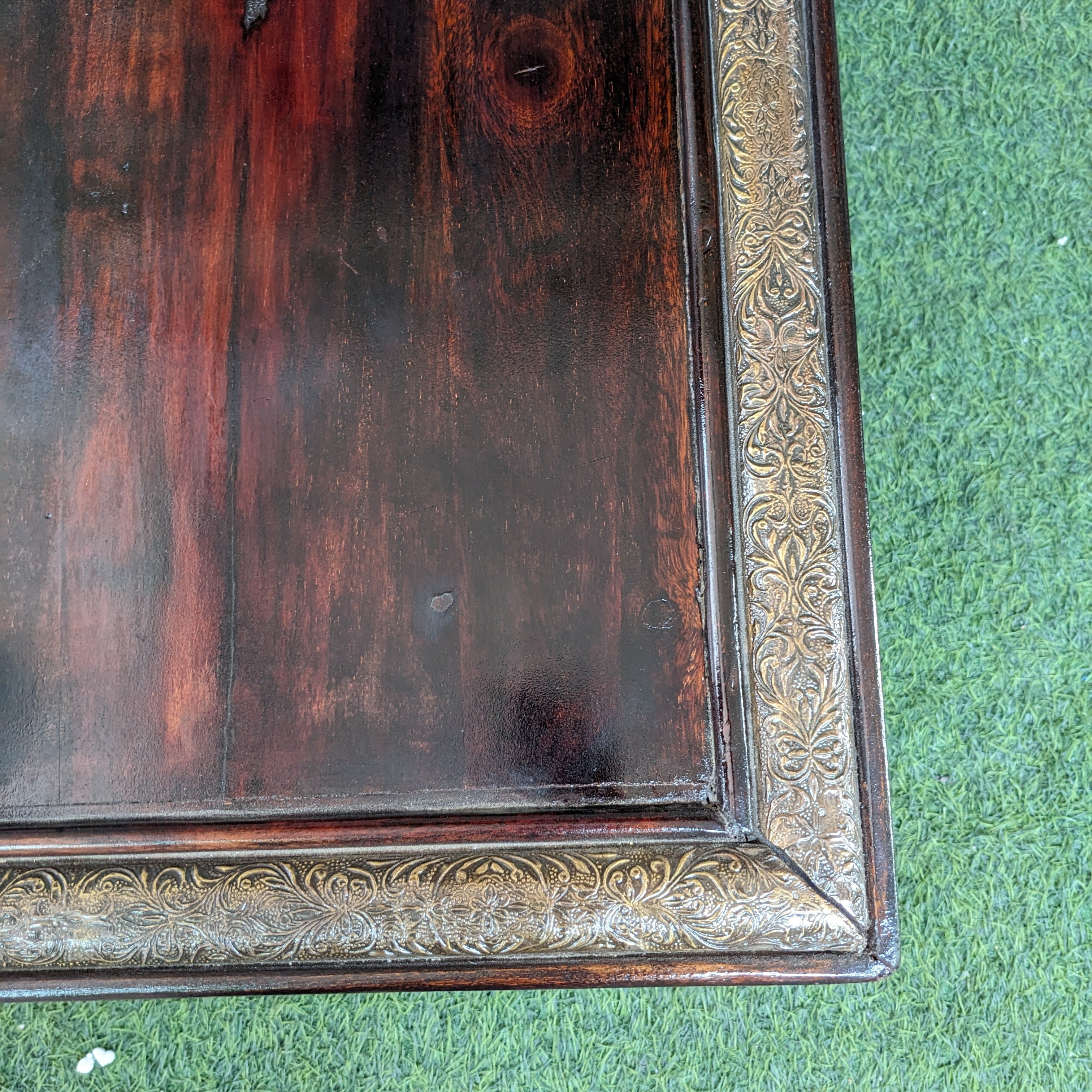 Square Coffee Table with Brass details