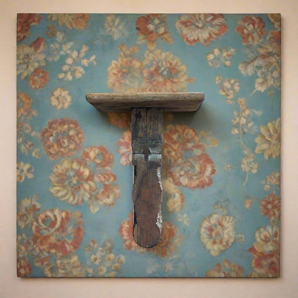 Carved Wooden Wall Mount Stand