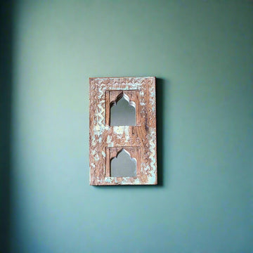Vertical Twin Jharokha Mirror